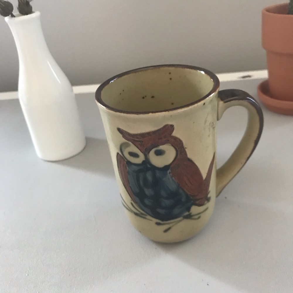 Vintage owl mug